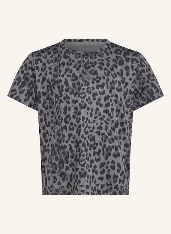 adidas T-Shirt SEASONAL ANIMAL PRINT SPORT GRAU/ SCHWARZ