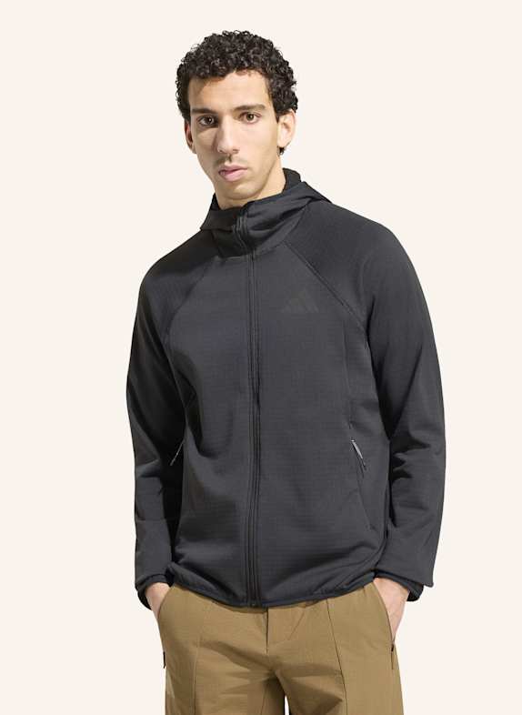 adidas TERREX TERREX XPERIOR CLIMAWARM+ VENTKNIT FLEECE-KAPUZENJACKE SCHWARZ