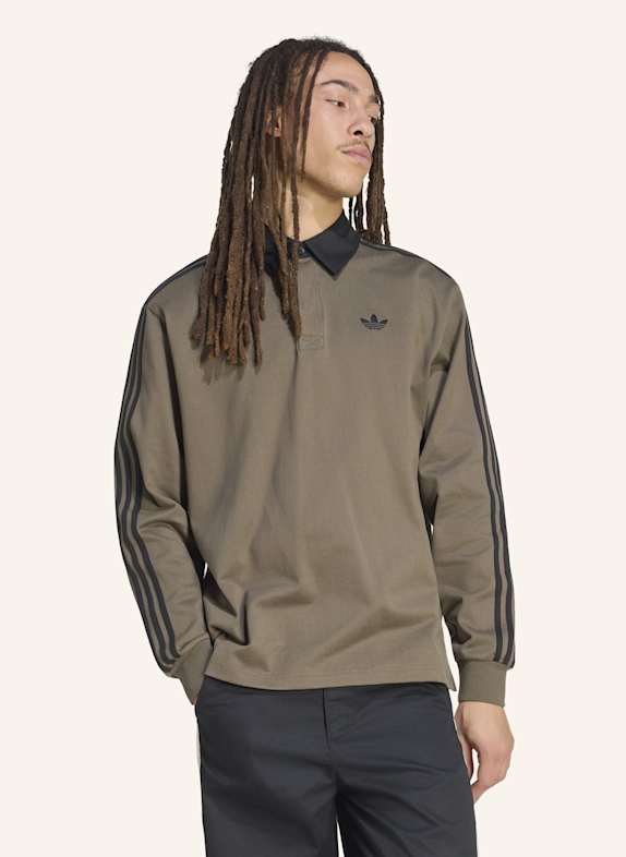 adidas Originals Rugbyshirt 3-STREIFEN BRAUN