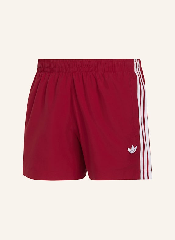 adidas Originals 3-STREIFEN BADESHORTS ROT