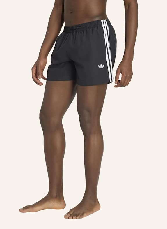 adidas Originals 3-STREIFEN BADESHORTS SCHWARZ