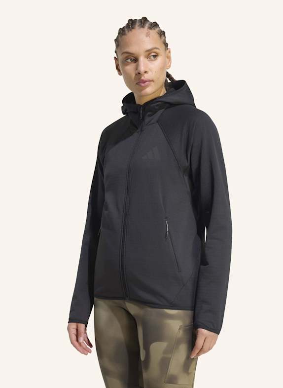 adidas TERREX TERREX XPERIOR CLIMAWARM+ VENTKNIT FLEECE-KAPUZENJACKE SCHWARZ