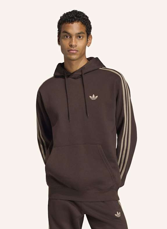 adidas Originals 3-STREIFEN-HOODIE BRAUN