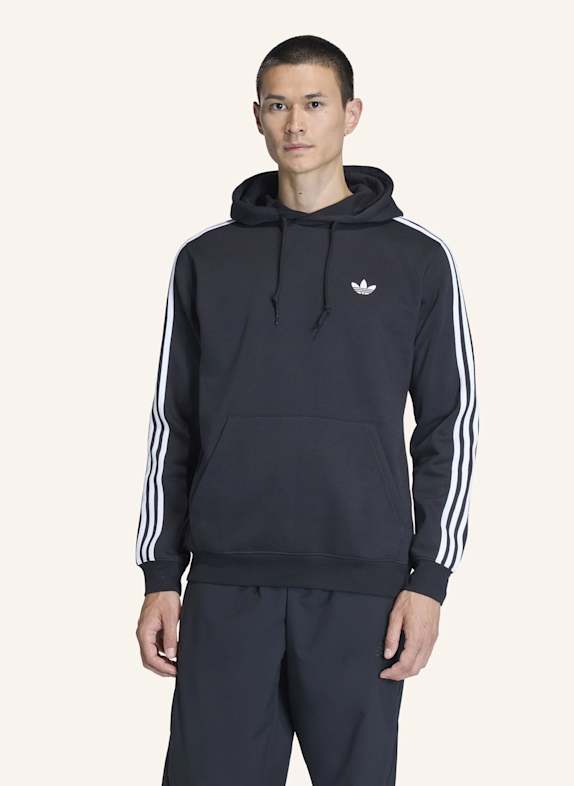 adidas Originals 3-STREIFEN-HOODIE SCHWARZ