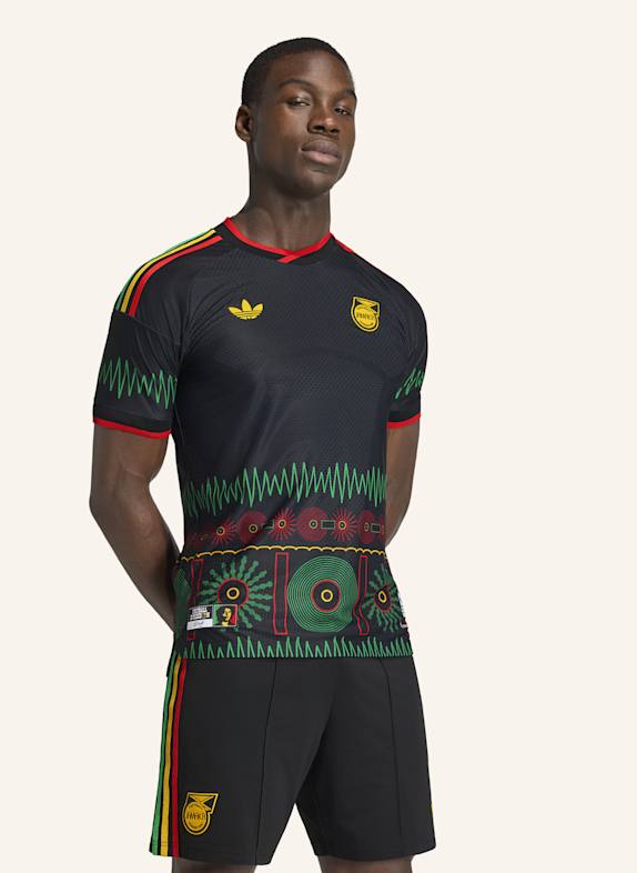 adidas JAMAIKA 26 X BOB MARLEY AUTHENTIC AUSWÄRTSTRIKOT SCHWARZ