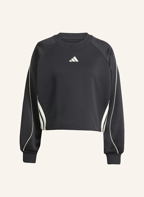 adidas STADIUM 3-STREIFEN SWEATSHIRT MIT RUNDHALSAUSSCHNITT SCHWARZ/ WEISS