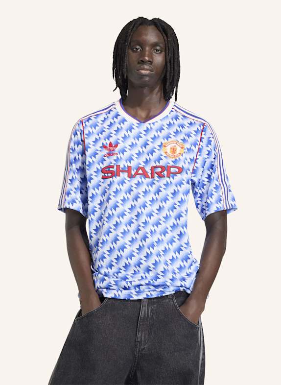 adidas MANCHESTER UNITED AUSWÄRTSTRIKOT 90 NEONLILA / NEONROT / NEONROSA
