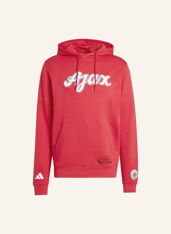 adidas AJAX AMSTERDAM US HOODIE SWEATSHIRT ROT