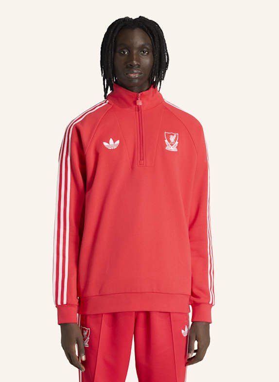adidas LIVERPOOL FC ORIGINALS HALF ZIP OBERTEIL ROT