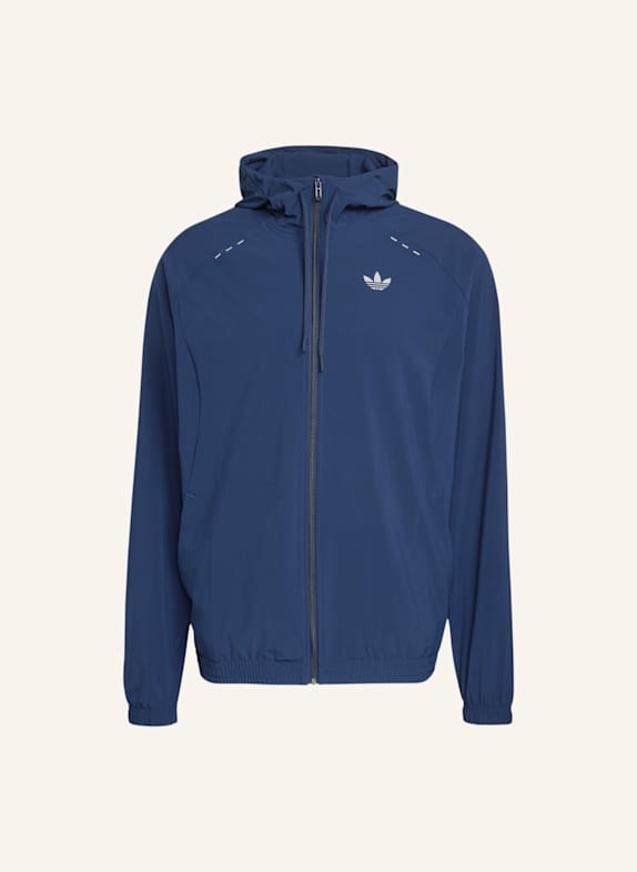 adidas Originals TECH TREFOIL ESSENTIALS ORIGINALS JACKE, KAPUZE, DURCHGEHENDER REISSVERSCHLUSS BLAU