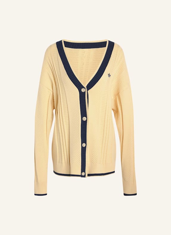 adidas Originals ZOPFMUSTER-STRICKJACKE CREME