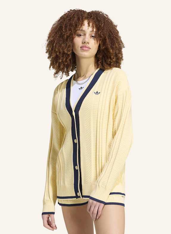 adidas Originals ZOPFMUSTER-STRICKJACKE CREME