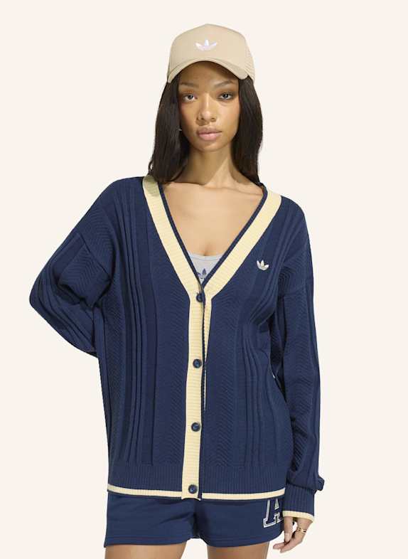 adidas Originals ZOPFMUSTER-STRICKJACKE BLAU