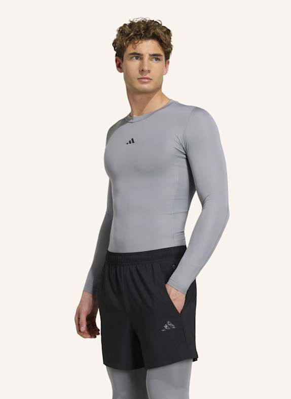 adidas Longsleeve TECHFIT COMPRESSION TRAINING GRAU