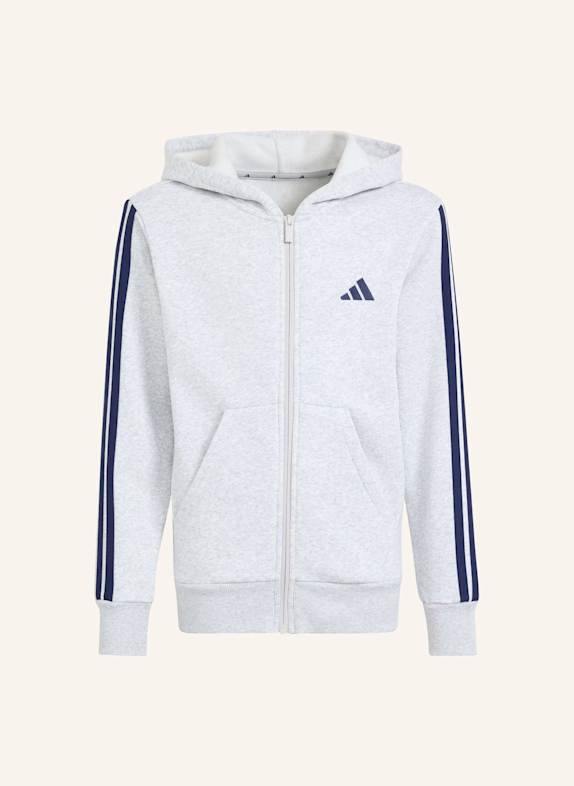 adidas Sweatjacke ESSENTIALS FULL ZIP GRAU/ BLAU