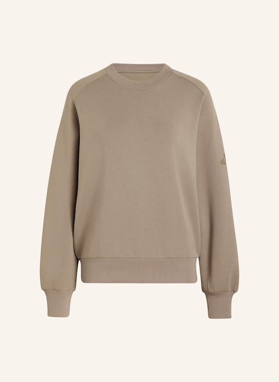 adidas SOFT LUX SWEATSHIRT, LOCKER GESCHNITTEN KHAKI