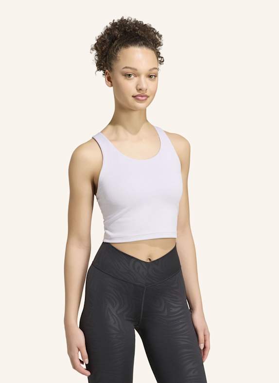 adidas Cropped-Top ALL ME MEDIUM DUNKELLILA