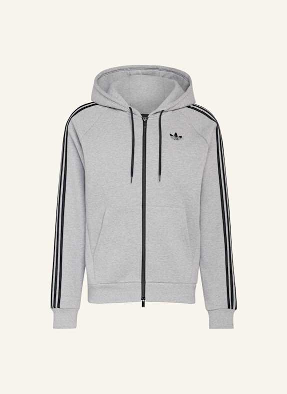 adidas Originals ADICOLOR OVER THE HOOD STRIPES KAPUZENJACKE GRAU