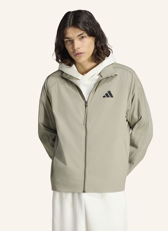 adidas CITY TECH 3-STREIFEN TRAININGSJACKE SILBER