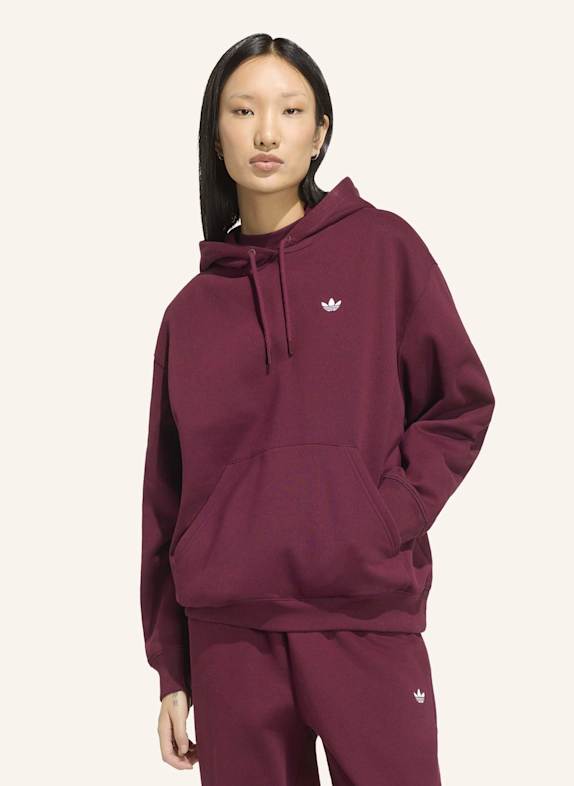 adidas Originals ESSENTIALS OVERSIZE FLEECE HOODIE ROT