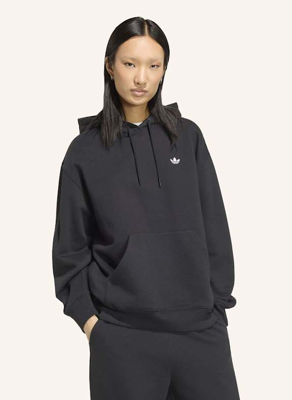 adidas Originals ESSENTIALS OVERSIZE FLEECE HOODIE SCHWARZ