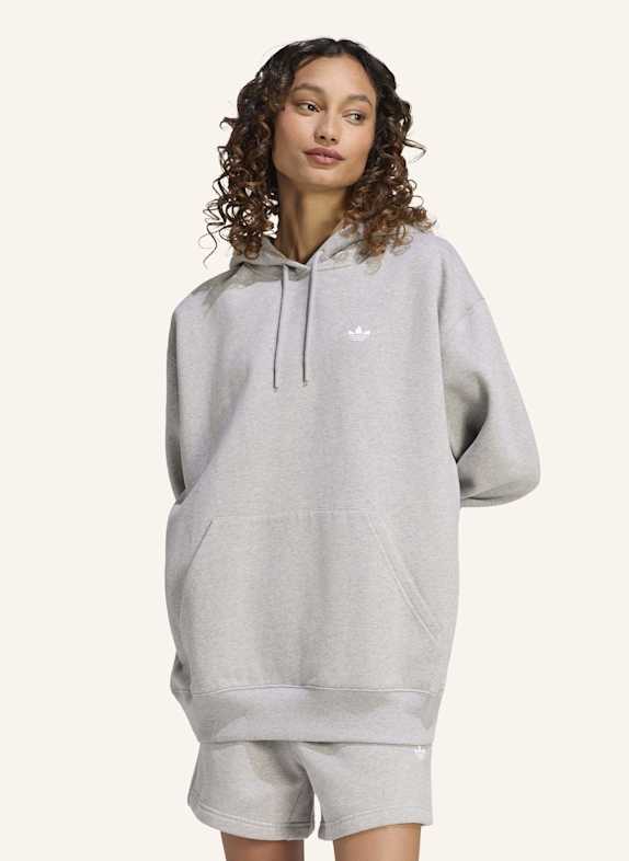 adidas Originals ESSENTIALS OVERSIZE FLEECE HOODIE GRAU