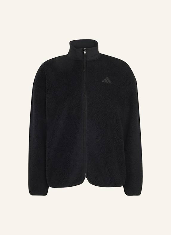 adidas CITY TECH 3-STREIFEN FLEECEJACKE, DURCHGEHENDER REISSVERSCHLUSS SCHWARZ