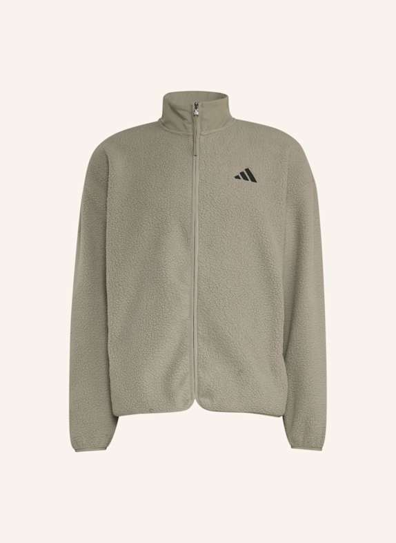 adidas CITY TECH 3-STREIFEN FLEECEJACKE, DURCHGEHENDER REISSVERSCHLUSS SILBER