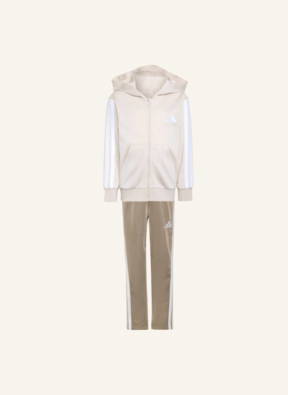 adidas ESSENTIALS KIDS TRAININGSANZUG BEIGE/ WEISS
