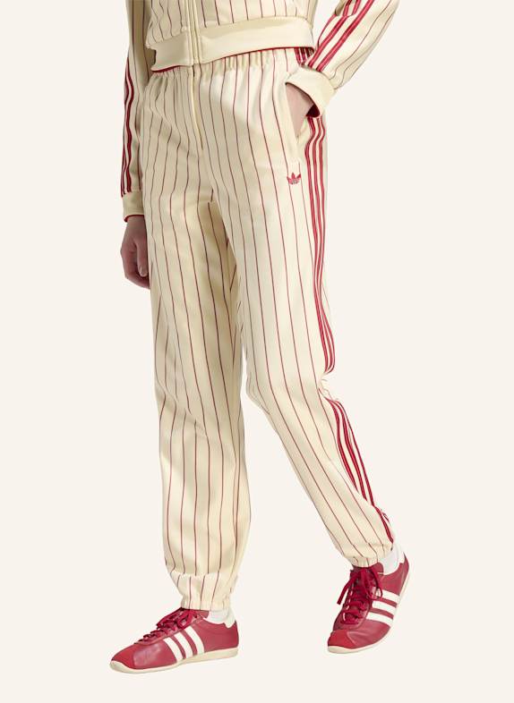 adidas Originals PINSTRIPE FIREBIRD TRAININGSHOSE CREME/ ROT