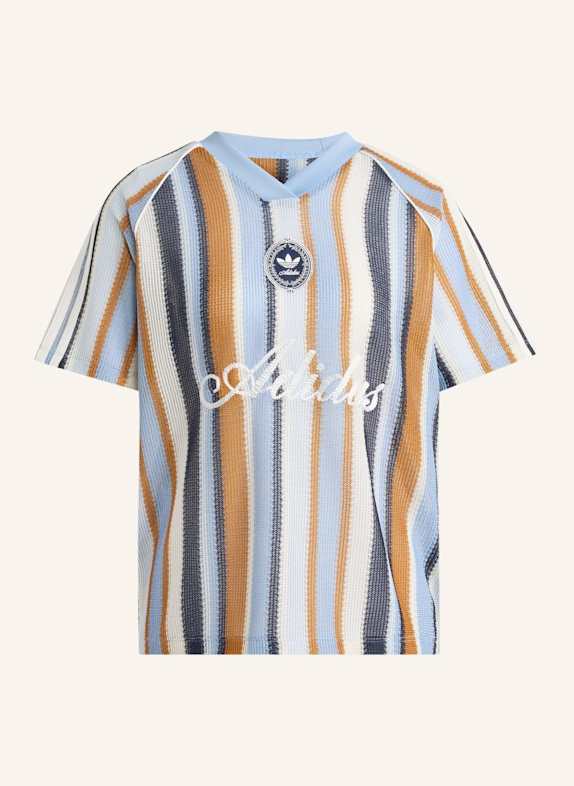 adidas Originals Strickshirt ADIDAS ORIGINALS SUMMER GLOW KNITTED OVERSIZED JERSEY BLAU