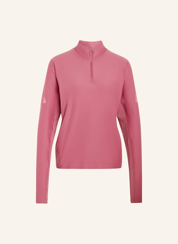 adidas ADI365 ICONIC RUNNING PULLOVER MIT REISSVERSCHLUSS BIS ZUR BRUST FUCHSIA