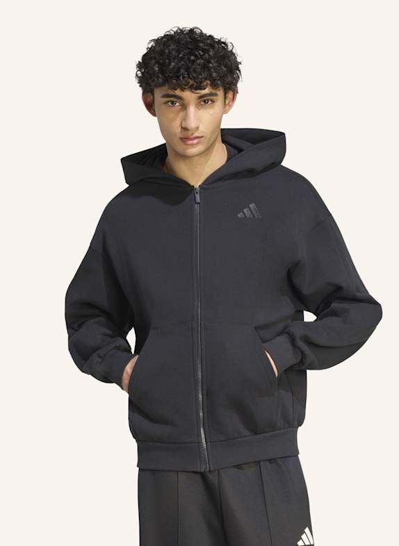 adidas ADIDAS KIT KAPUZENJACKE, KLEINES LOGO SCHWARZ