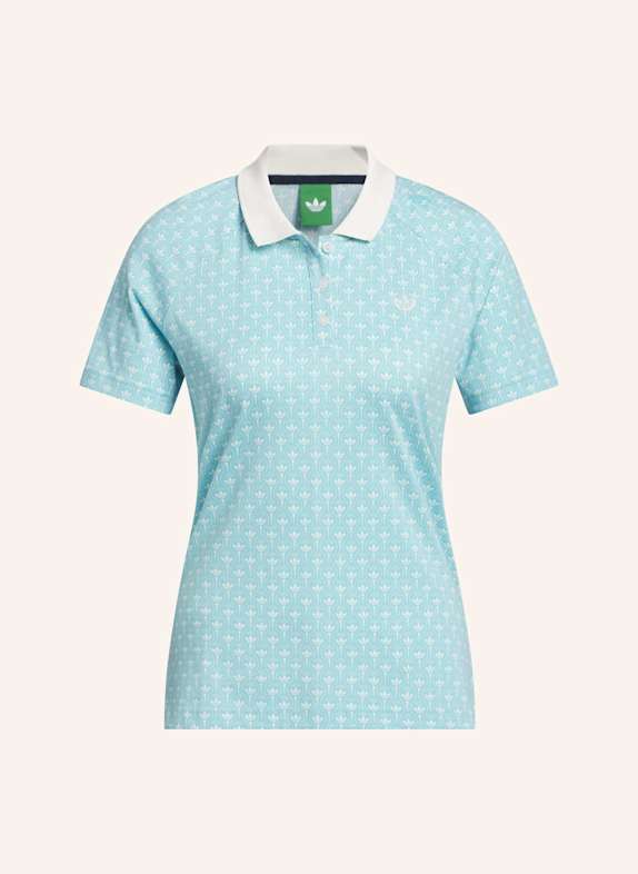 adidas ORIGINALS ALL OVER TREFOIL POLOSHIRT WEISS