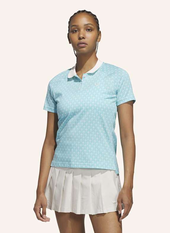 adidas ORIGINALS ALL OVER TREFOIL POLOSHIRT WEISS