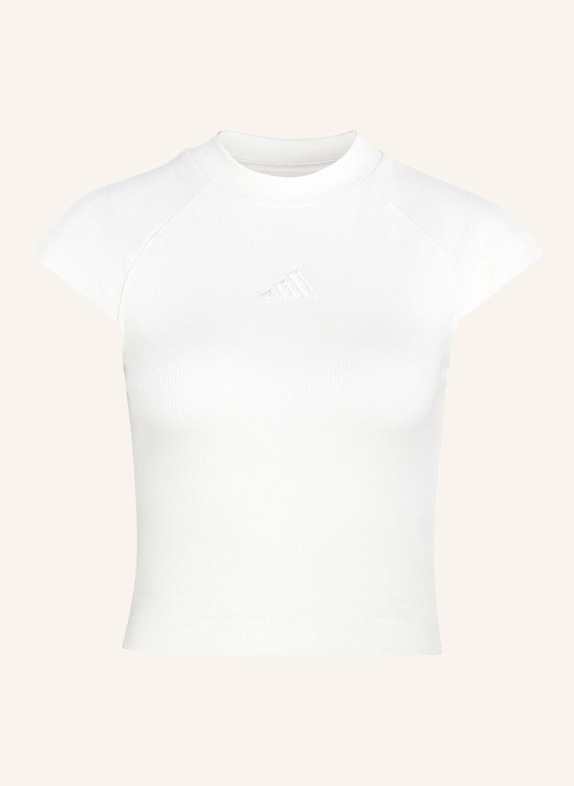 adidas ADIDAS KIT T-SHIRT, GERIPPT, KLEINES LOGO WEISS