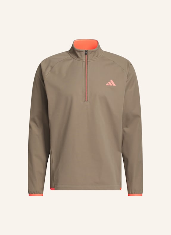 adidas ULTIMATE365 STRAPAZIERFÄHIGES WASSER- UND WINDABWEISENDES SWEATSHIRT, REISSVERSCHLUSS BIS ZUR BRUST KHAKI