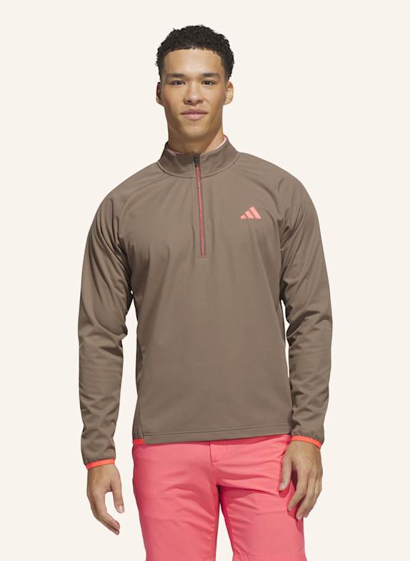 adidas ULTIMATE365 STRAPAZIERFÄHIGES WASSER- UND WINDABWEISENDES SWEATSHIRT, REISSVERSCHLUSS BIS ZUR BRUST KHAKI