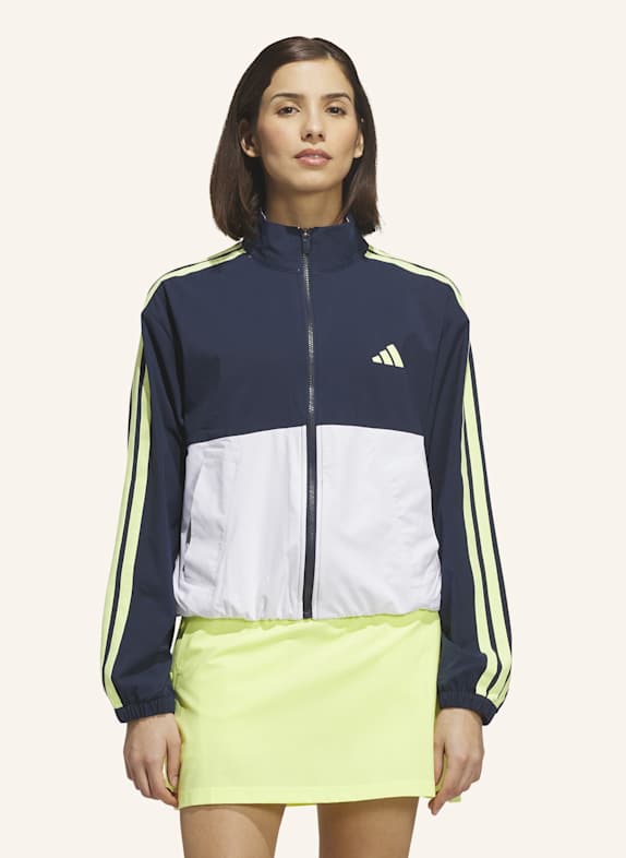 adidas BEYOND THE COURSE COLORBLOCK TWISTWEAVE FULL-ZIP JACKE WEISS