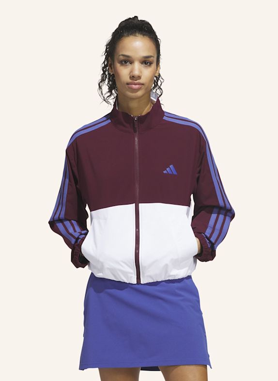 adidas BEYOND THE COURSE COLORBLOCK TWISTWEAVE FULL-ZIP JACKE ROT