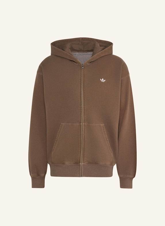 adidas Originals TREFOIL ESSENTIALS WASHED KAPUZENJACKE, LOCKER GESCHNITTEN BRAUN