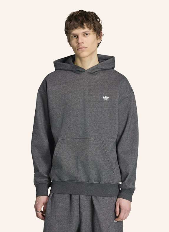 adidas Originals TREFOIL ESSENTIALS HOODIE, MELIERT, LOCKER GESCHNITTEN GRAU