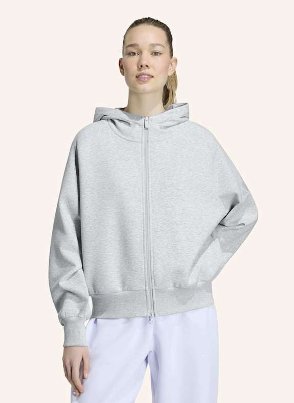 adidas SOFT LUX KAPUZENJACKE, REISSVERSCHLUSS GRAU