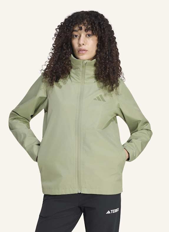 adidas TERREX TERREX MULTI ESSENTIALS CLIMAPROOF REGENJACKE, ZWEILAGIG GRÜN