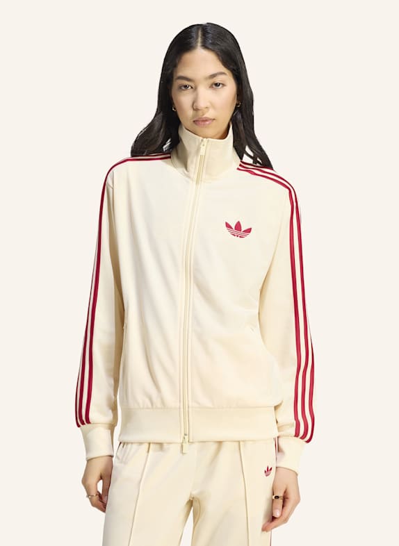 adidas Originals FIREBIRD TRACK TOP LOOSE. CREME/ ROT