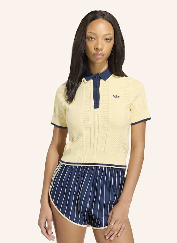 adidas Originals CALI POLOSHIRT, ZOPFMUSTER CREME