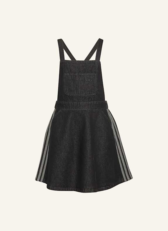 adidas Originals DENIM LATZKLEID SCHWARZ
