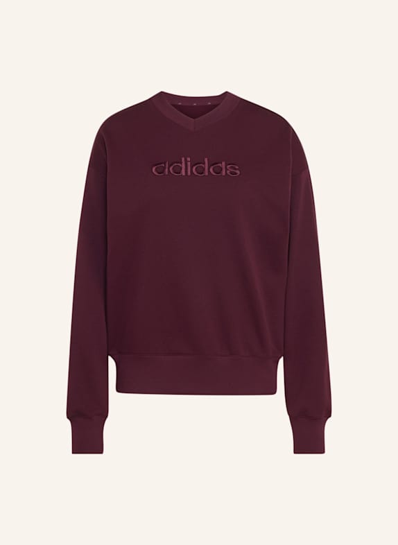 adidas SEASONAL ESSENTIALS SATIN-SWEATSHIRT, V-AUSSCHNITT ROT