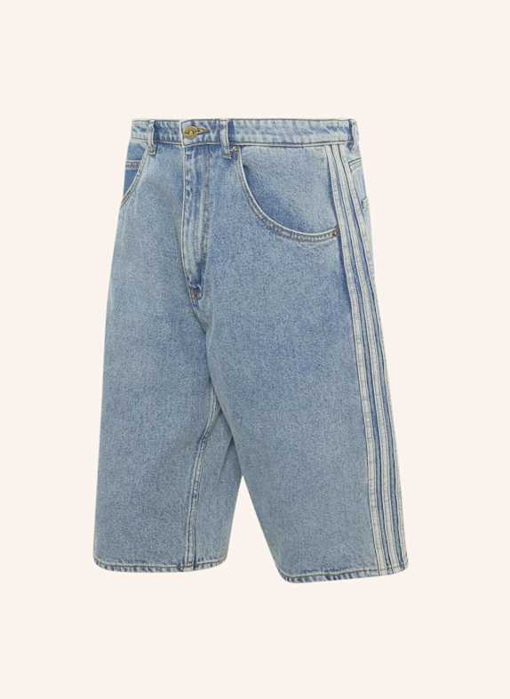 adidas Originals FIREBIRD ADICOLOR DENIM-JORTS MITTELHOHER BUND BEIN GERADE GESCHNITTEN BLAU
