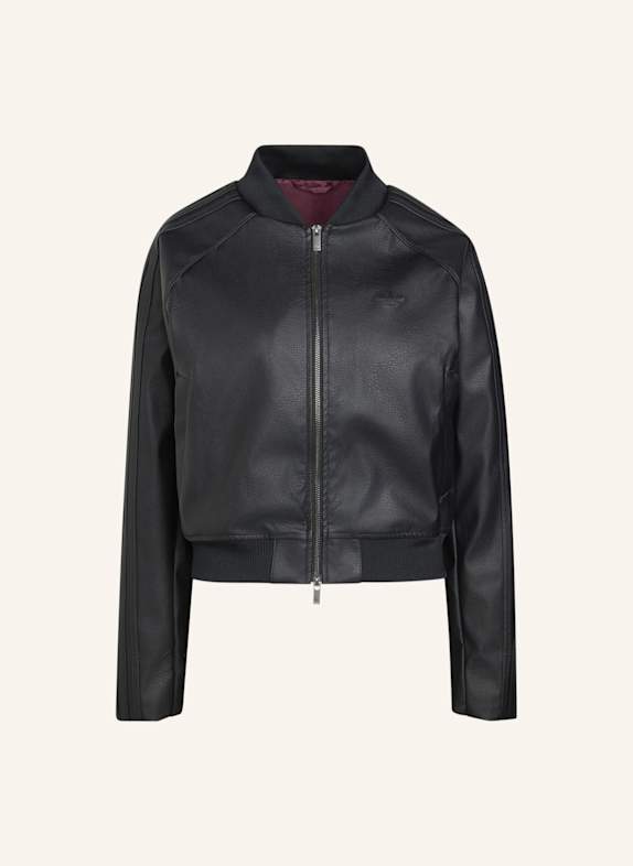 adidas Originals SST ORIGINALS JACKE KUNSTLEDER SCHWARZ/ ROT